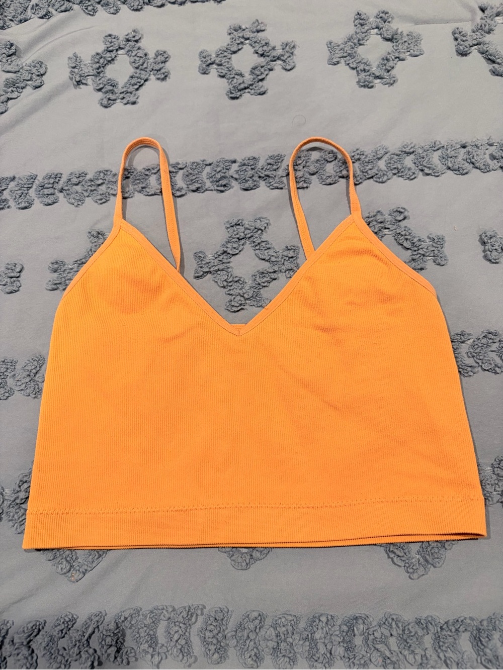 Garage Orange Ribbed V-Neck Cami